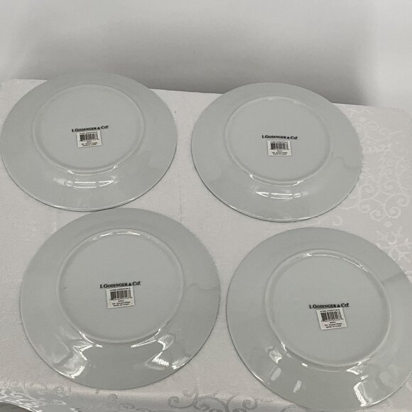 Cards Themed Porcelain Dessert Plates Set Of 4 By I.‎ Godinger & Co. - Picture 5 of 9
